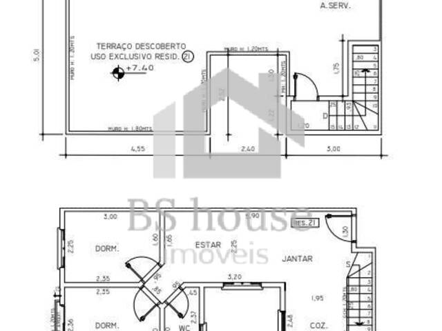 #15854 - Cobertura sem condominio sem elevador para Venda em Santo André - SP - 3